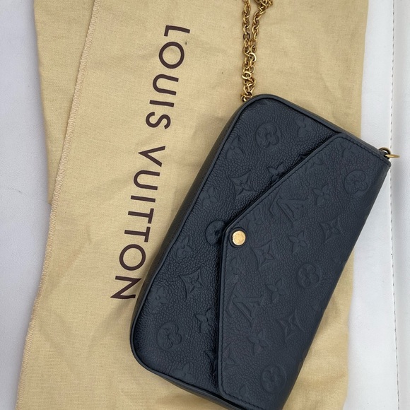 monogram empreinte pochette noir louis vuitton